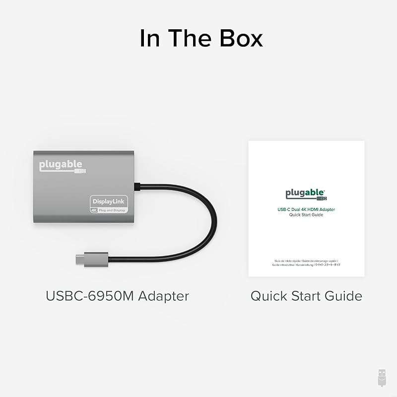 Plugable USB C to HDMI Adapter, Dual Monitor 4K 60Hz for Apple Mac M1/M2/M3/M4/M5/Neo, DisplayLink Multiple Displays for Thunderbolt MacBook or iMac, Driver Required (USBC-6950M) - Image 7