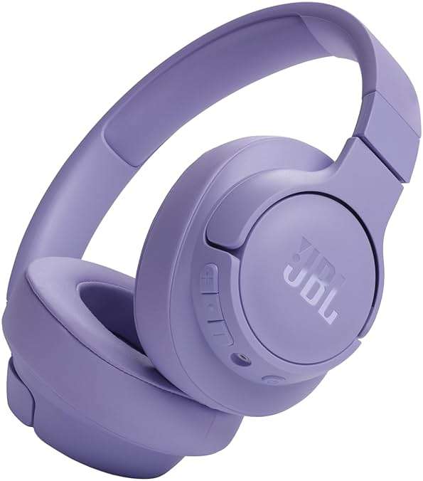 JBL Tune 720BT - Wireless Over-Ear Headphones with JBL Pure Bass Sound, Bluetooth 5.3, Up to 76H Battery Life and Speed Charge, Lightweight, Comfortable and Foldable Design (Purple) - Image 1