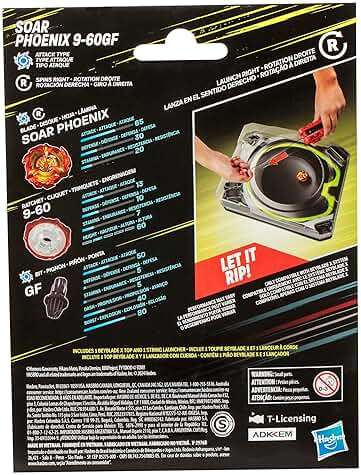 Beyblade X Soar Phoenix 9-60GF Deluxe String Launcher Set with Attack Type Right-Spinning Top Toy; Great Gift for 8 Year Old Boys and Girls - Image 3