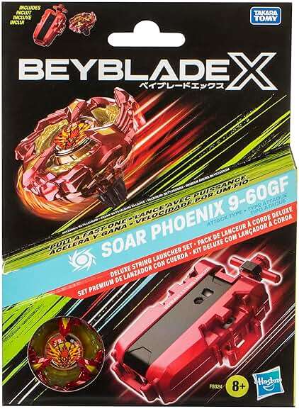 Beyblade X Soar Phoenix 9-60GF Deluxe String Launcher Set with Attack Type Right-Spinning Top Toy; Great Gift for 8 Year Old Boys and Girls - Image 10