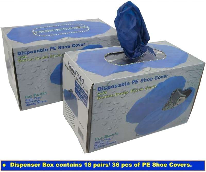 Shoe Covers, Disposable Shoe Covers, Plastic Shoe Covers, Durable Waterproof Non-Slip Shoe Covers, New Designed Shoe and Boots Covers for Indoor and Outdoor, Construction Site, Hikers, - Image 6