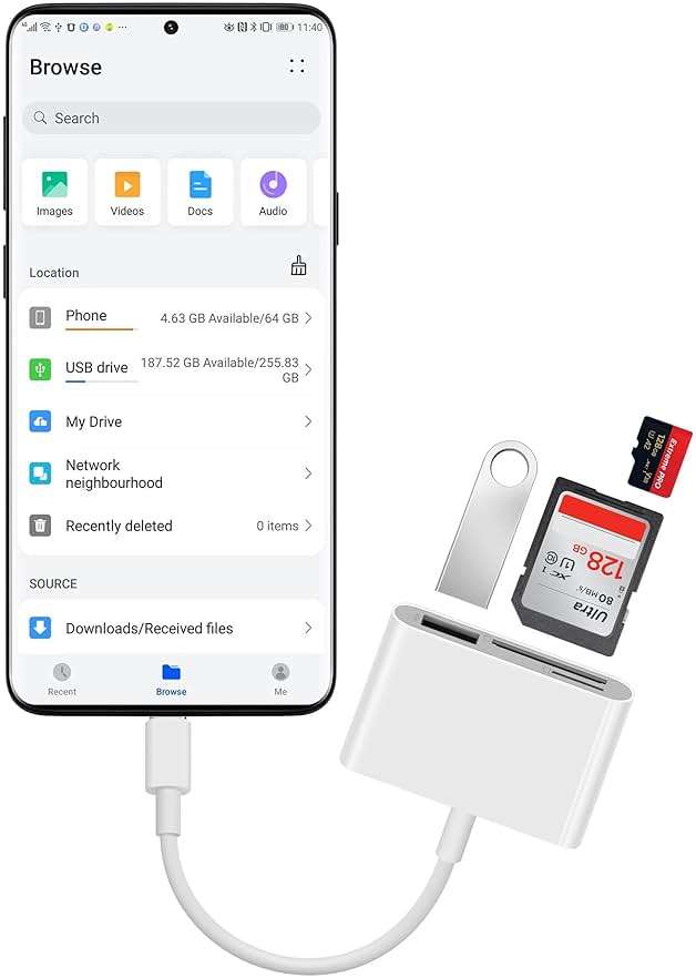MujuDoler USB C SD Card Reader for iPhone 15 16 iPad Mac 3 in 1 USB-C Memory Trail Camera Card Adapter with Dual Slots & USB Port for Mac MacBook Pro/Air/Mini Android Laptop More USBC Typec Devices - Image 5