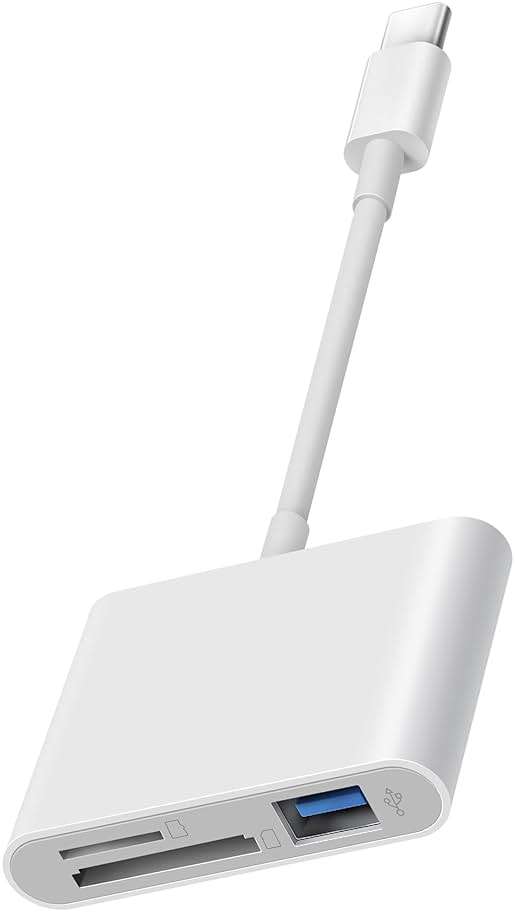 MujuDoler USB C SD Card Reader for iPhone 15 16 iPad Mac 3 in 1 USB-C Memory Trail Camera Card Adapter with Dual Slots & USB Port for Mac MacBook Pro/Air/Mini Android Laptop More USBC Typec Devices - Image 8