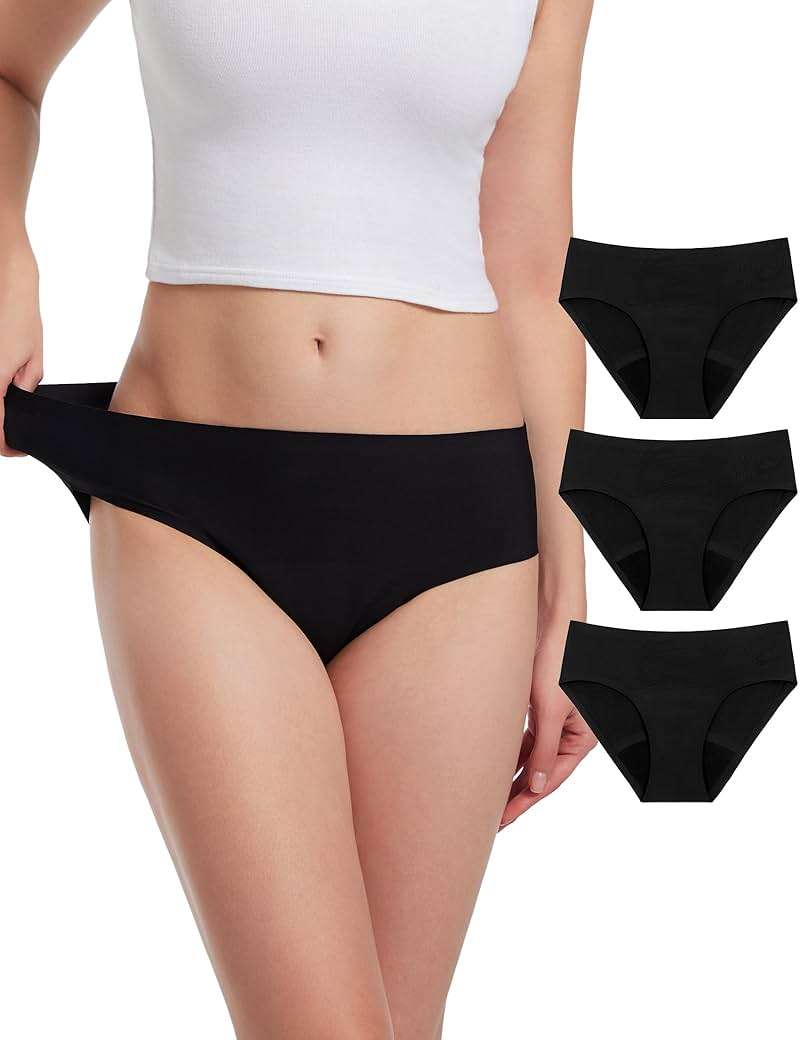 EcoPeriod Period Underwear for Women Heavy Flow Leakproof Menstrual Underwear Seamless Period Panties - Image 1