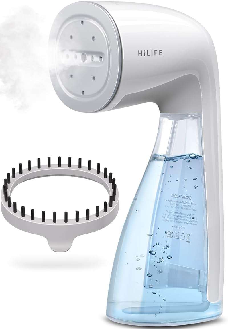 HiLIFE Upgraded Steamer for Clothes, Handheld & Portable, 1100W Powerful Steam, 300ml Big Capacity & No Leak Design, 30S Fast Heat-up, Quick Wrinkle Remover, Compact Size for Travel, ONLY 120V - Image 1