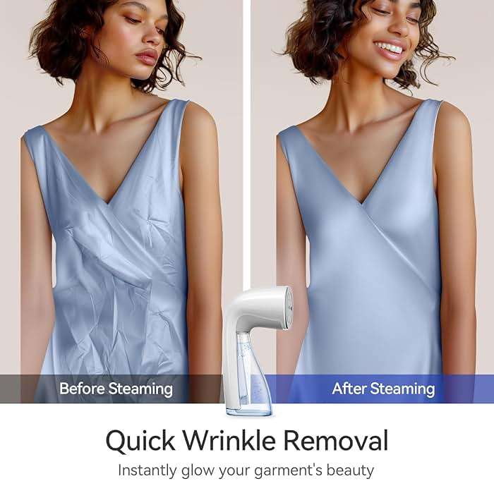 HiLIFE Upgraded Steamer for Clothes, Handheld & Portable, 1100W Powerful Steam, 300ml Big Capacity & No Leak Design, 30S Fast Heat-up, Quick Wrinkle Remover, Compact Size for Travel, ONLY 120V - Image 4