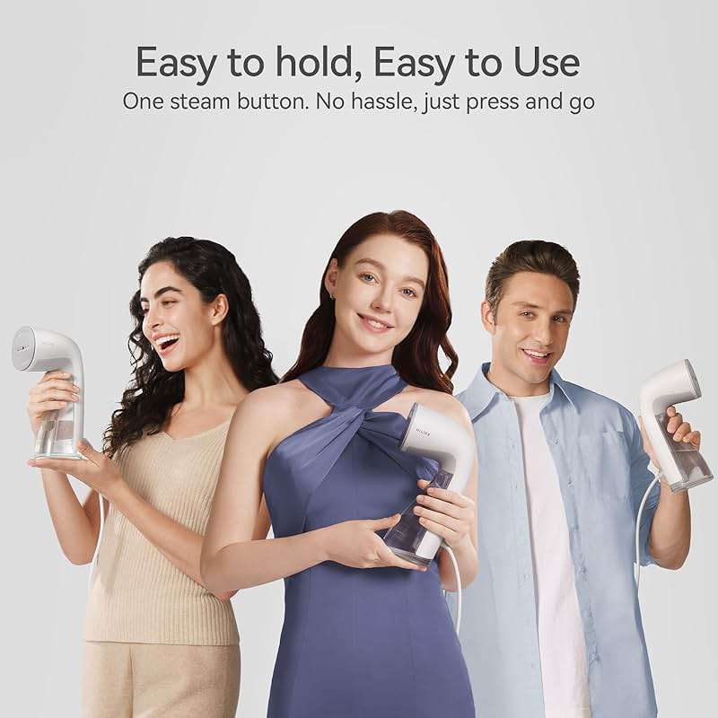 HiLIFE Upgraded Steamer for Clothes, Handheld & Portable, 1100W Powerful Steam, 300ml Big Capacity & No Leak Design, 30S Fast Heat-up, Quick Wrinkle Remover, Compact Size for Travel, ONLY 120V - Image 8