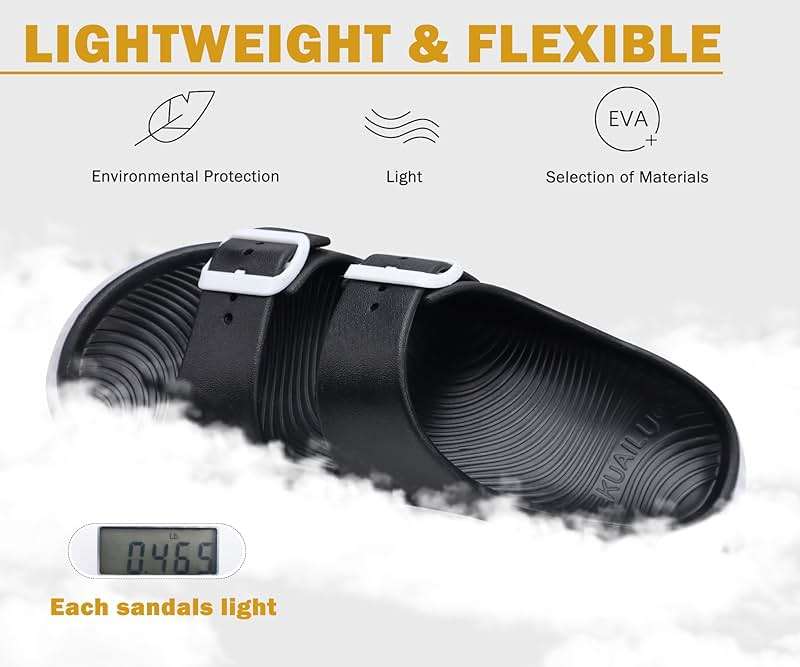 KuaiLu Womens Recovery Sandals With Comfortable Plantar Fasciitis Arch Support, Orthotic Adjustable Thick Cushion Sport Slides Reduces Stress on Feet, Joints & Back Post-Exercise - Image 6