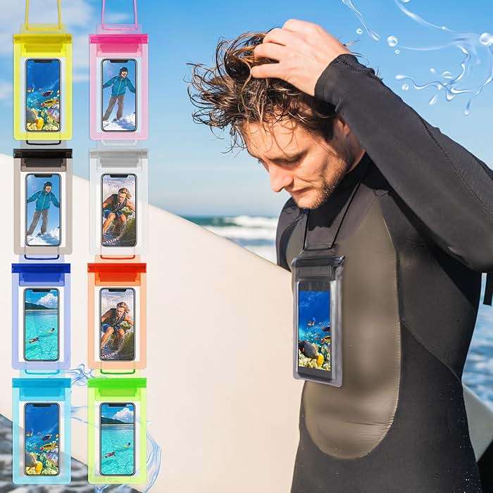 Shinylin 200 Pcs Universal Waterproof Phone Pouch Bulk Waterproof Cellphone Case Underwater Snorkeling Dry Bag Case Lanyard Clear Phone Protector for Beach Swimming Floating, 6.69 x 3.15 Inch - Image 6