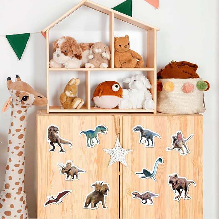 100pcs Jurassic Dinosaur Stickers for Kids Waterproof Vinyl Dino Stickers for Boys Girls Teens Waterbottle Scrapbook Laptop Skateboard Computer - Image 6