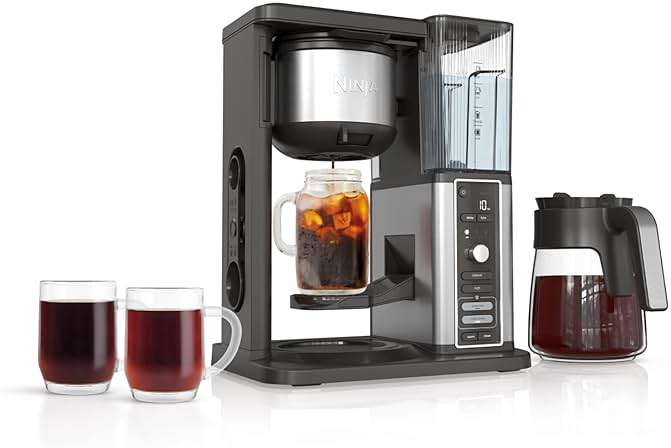 Ninja Hot & Iced XL Coffee Maker with Rapid Cold Brew, 4 Brew Styles, 8 Sizes Small Cup to Travel Mug, Single-Serve Coffee Brewer, 12-Cup Carafe, Permanent Filter, Removable Reservoir, Black, CM371 - Image 1
