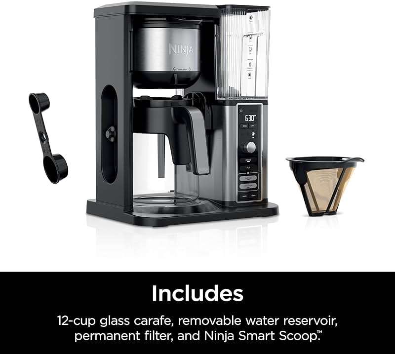 Ninja Hot & Iced XL Coffee Maker with Rapid Cold Brew, 4 Brew Styles, 8 Sizes Small Cup to Travel Mug, Single-Serve Coffee Brewer, 12-Cup Carafe, Permanent Filter, Removable Reservoir, Black, CM371 - Image 9