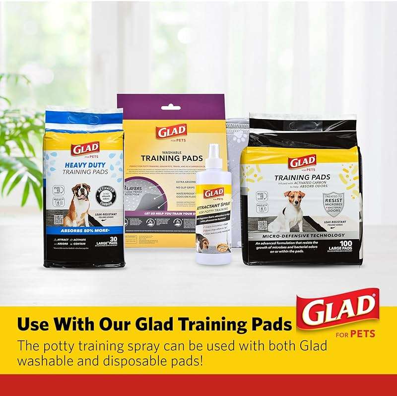 Glad for Pets Attractant Spray for Potty Training Dogs and Puppies, Peanut Butter Scent, Pheromone Attractant Encourages Marking in Designated Areas, Indoor and Outdoor Use, 16 Fl Oz - Image 8