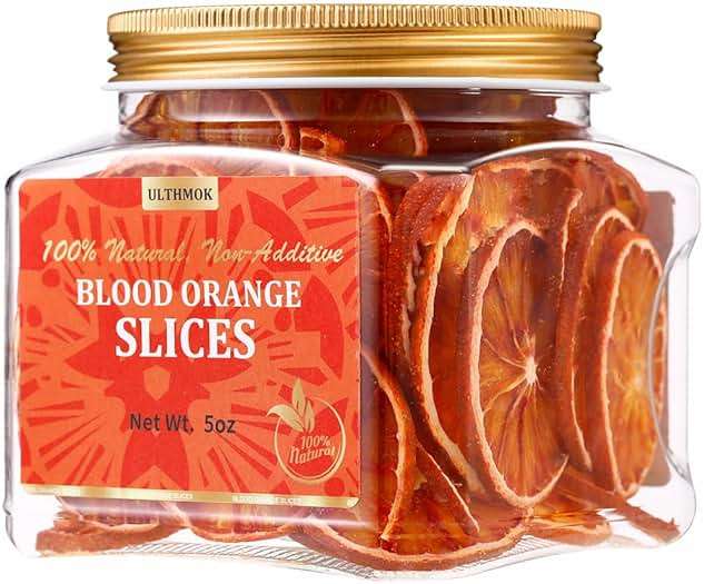 Selected Dried Blood Orange Slices 5 Oz/142g, Culinary & Garnish Grade, Dehydrated Blood Orange for Cocktail, Decoration, 100% Natural, No Sugar Added. - Image 1