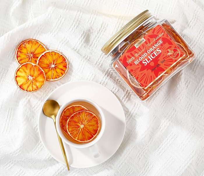 Selected Dried Blood Orange Slices 5 Oz/142g, Culinary & Garnish Grade, Dehydrated Blood Orange for Cocktail, Decoration, 100% Natural, No Sugar Added. - Image 3