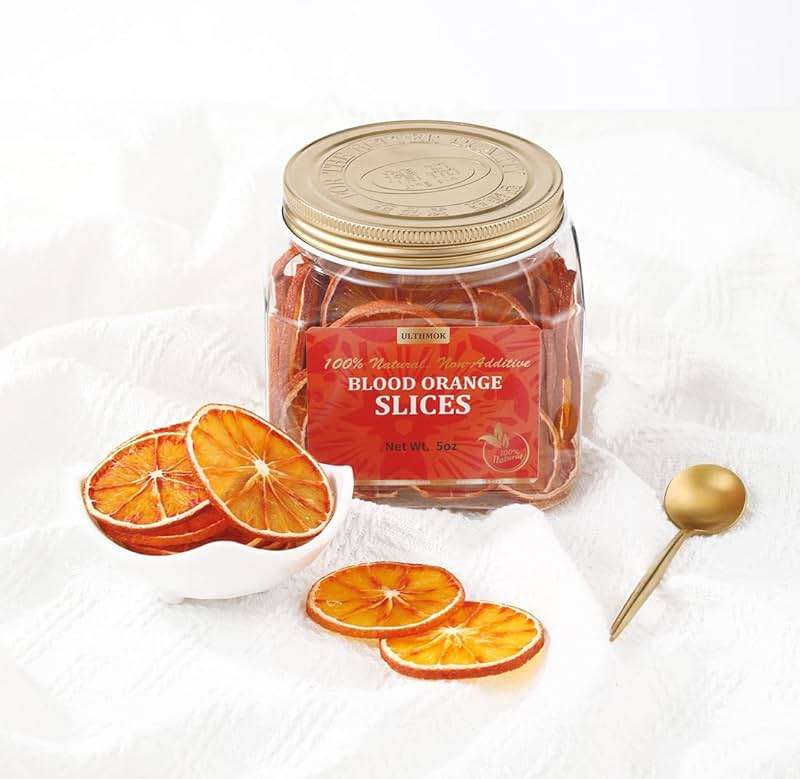 Selected Dried Blood Orange Slices 5 Oz/142g, Culinary & Garnish Grade, Dehydrated Blood Orange for Cocktail, Decoration, 100% Natural, No Sugar Added. - Image 7