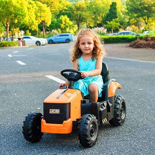 NEECHIPRO 24V 3 in 1 Ride on Tractor, Excavator & Bulldozer for Kids, Licensed JCB Electric Vehicle w/Remote Control, Front Loader Shovel, Digger, 400W Motor Battery Powered Ride on Car (Yellow) - Image 2