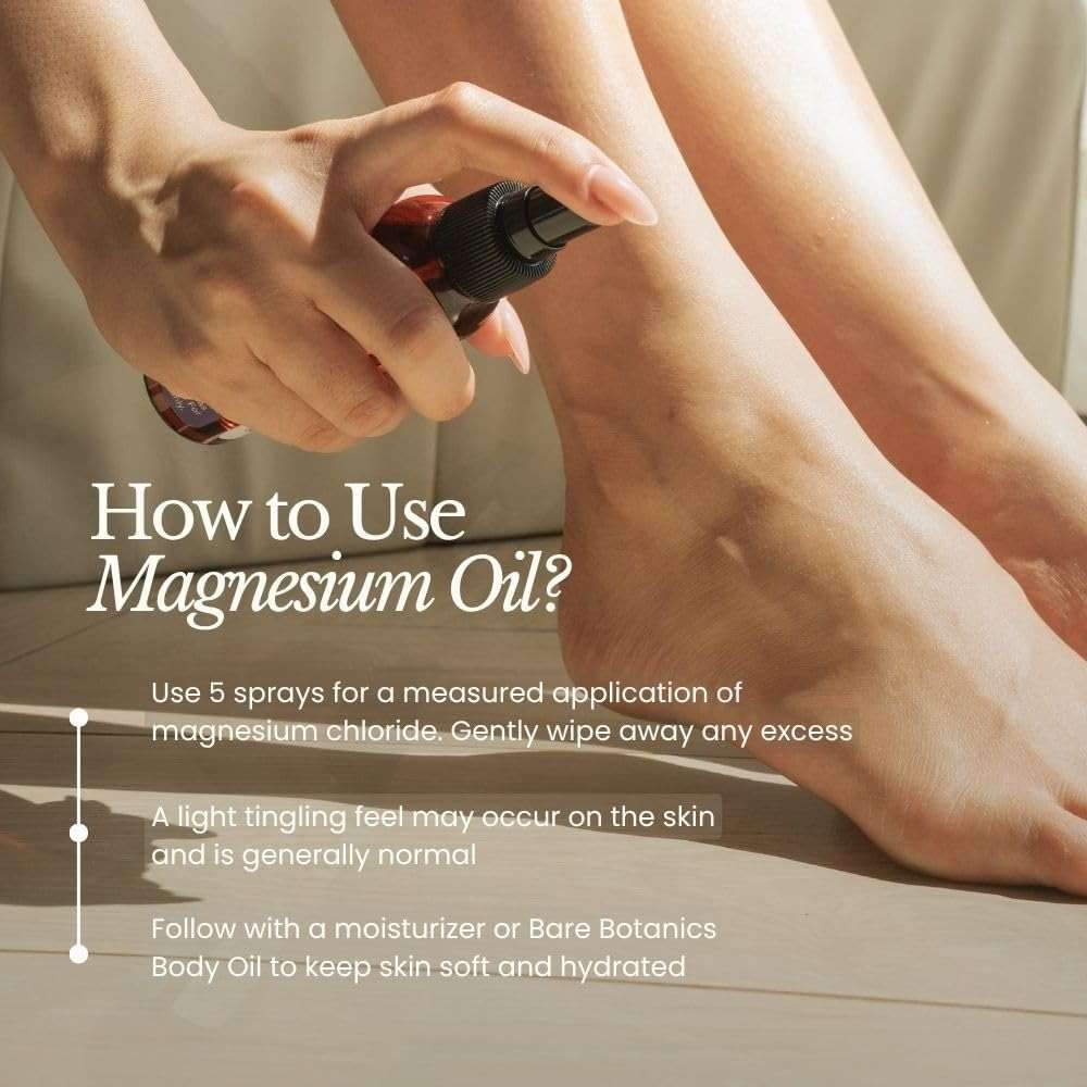 Bare Botanics Magnesium Oil Spray 8oz Unscented | Topical Magnesium Chloride Mist from the Dead Sea | Handpoured in Madison, WI - Image 6