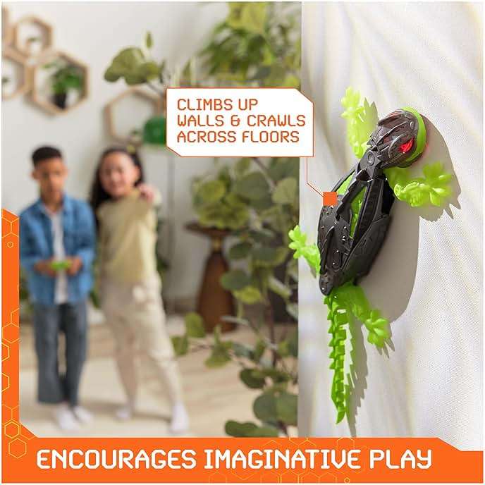 HEX BOTS Crawler Gecko with Official Wall Climber Technology, Rechargeable Remote Control Robot Kids Toy, Prank Toy for Boys & Girls Ages 4+ - Image 3