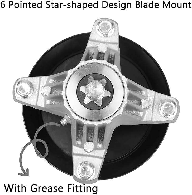 Fourtry Spindle Fit for Troy Bilt Pony Mower - 918-06991 Spindle Assembly Fit for MTD Huskee Craftsman T1000 T1200 Mower and Troy Bilt TB42 TB2246 Bronco 42" Tractor, Replace 618-06991, 2 Pack - Image 3