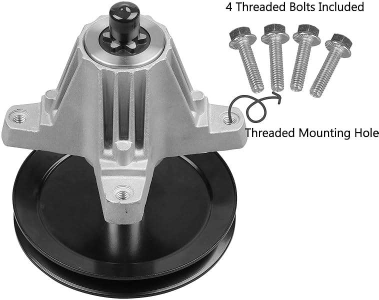 Fourtry Spindle Fit for Troy Bilt Pony Mower - 918-06991 Spindle Assembly Fit for MTD Huskee Craftsman T1000 T1200 Mower and Troy Bilt TB42 TB2246 Bronco 42" Tractor, Replace 618-06991, 2 Pack - Image 4