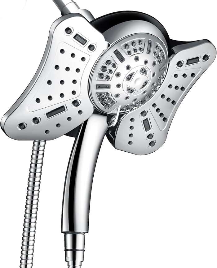 GRICH 2.5GPM Shower Head with Handheld Spray Combo: 2 in 1 Rainfall Shower Heads high pressure & Handheld Shower Head, 9 Spray Modes/Settings Detachable Shower Head with 60 Inch Hose - Image 1