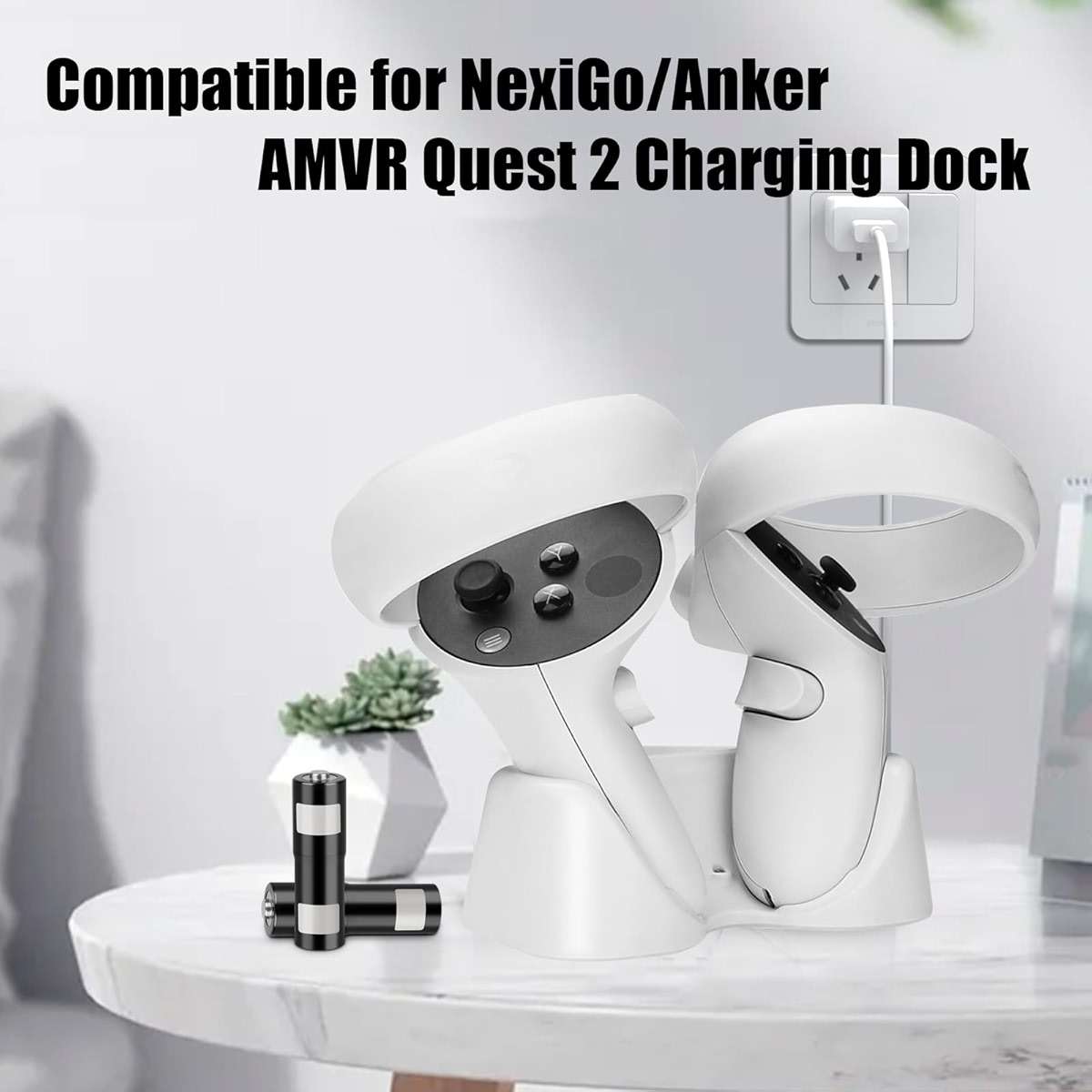 REACELL Rechargeable AA Batteries, Compatible for Oculus Meta Quest 2 Controller Charging Dock, 1800mAh (2 Packs) - Image 4