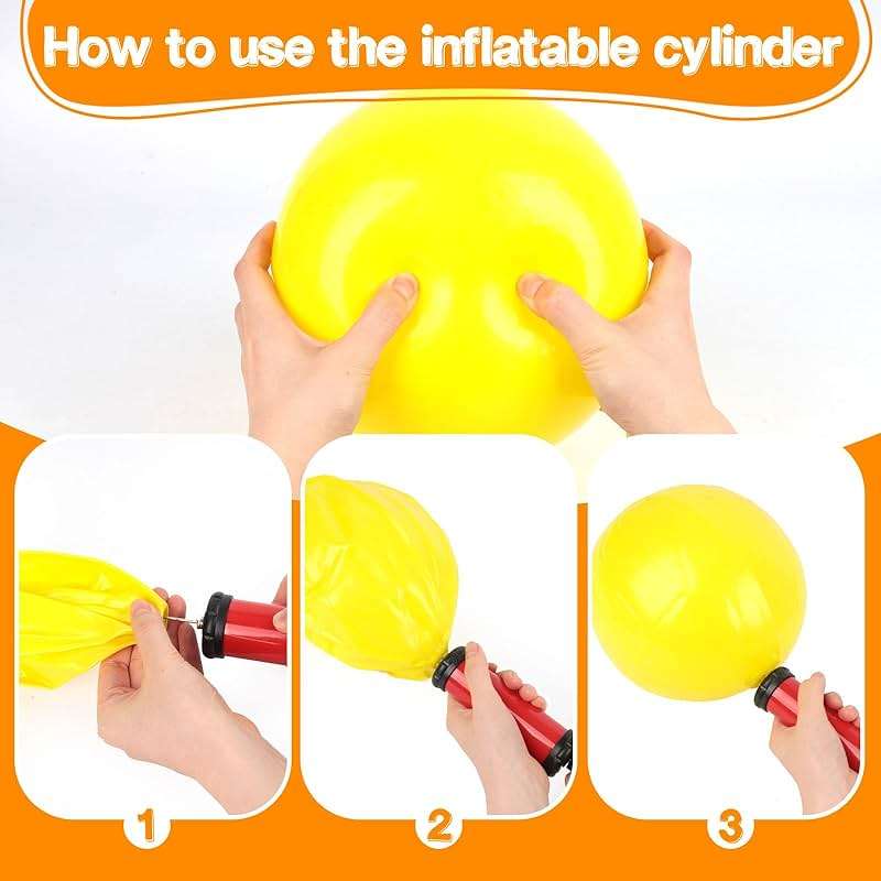 Amor Present 8PCS Inflatable Playground Balls, 8.5Inch Bouncing Sensory Balls with Hand Air Pump, for Kids Birthday Parties - Image 3