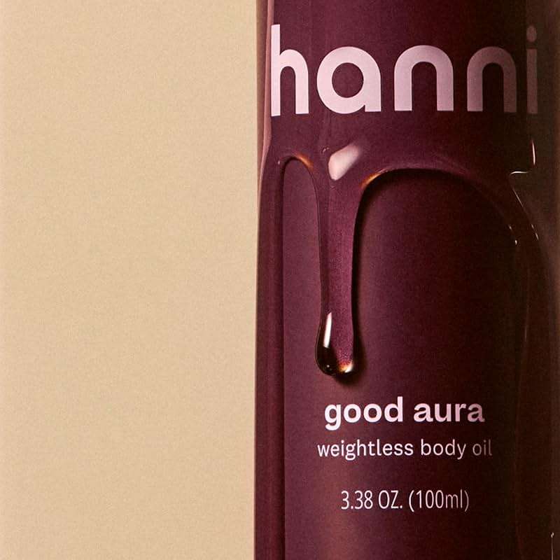 HANNI Good Aura Dry Body Oil, Lightweight After-Shower Moisturizer with Jojoba, Coconut, Baobab, and Buriti Oils, Non-Greasy Skincare for Soft Skin, 100 mL / 3.38 oz - Image 2