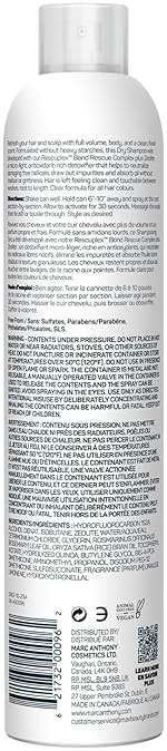 Marc Anthony Bonding Dry Shampoo - Invisible Detox for Damaged Hair, Repair Bond + Rescuplex for Moisturizing, Strengthening Hair Bonds & Fuller Look, 7 oz - Image 2