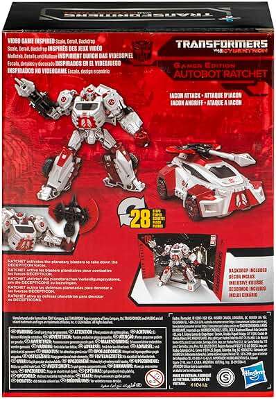 Transformers Toys Studio Series Voyager Transformers: War for Cybertron 09 Gamer Edition Ratchet, 6.5-inch Converting Action Figure, 8+ - Image 4
