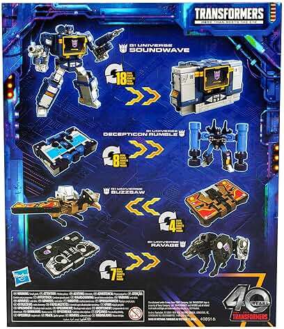 Transformers Legacy United Voyager Class G1 Universe Soundwave, 7-inch Converting Action Figure, 8+ - Image 5