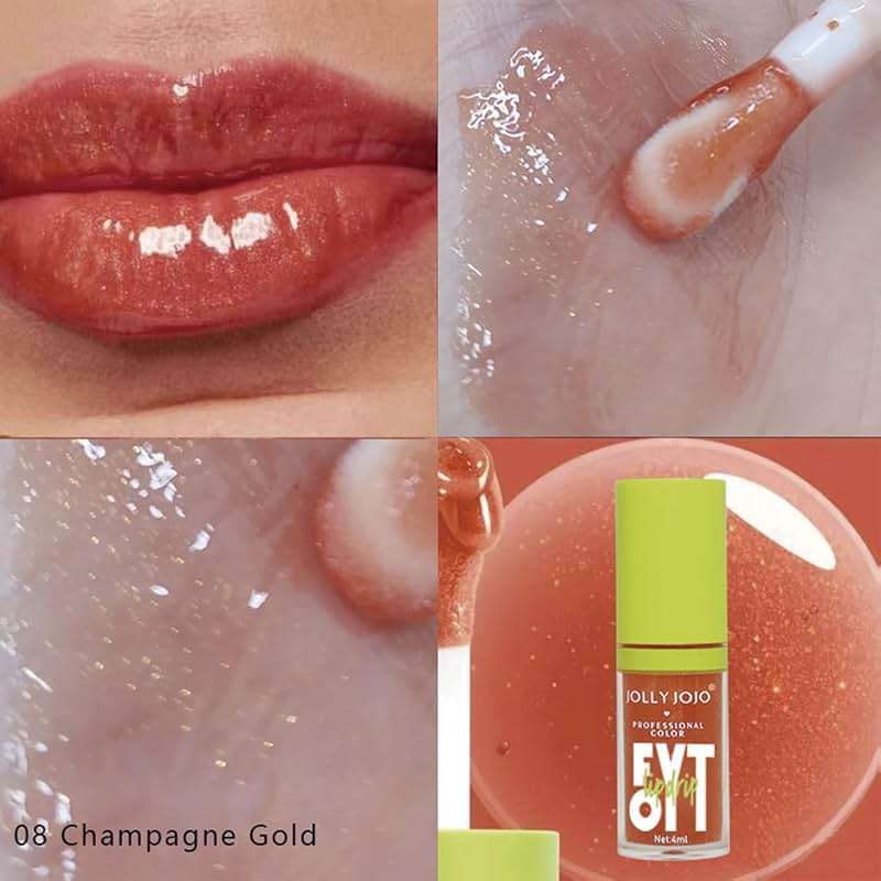 Lip Gloss Kits- 5 Colors Tinted Lip Glow Oil Set Plumping Lip Oil Hydrating Transparent Moisturizing Lip Gloss Kit Gift for Girl Women Lip Makeup Care - Image 5