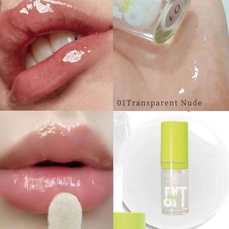 Lip Gloss Kits- 5 Colors Tinted Lip Glow Oil Set Plumping Lip Oil Hydrating Transparent Moisturizing Lip Gloss Kit Gift for Girl Women Lip Makeup Care - Image 9