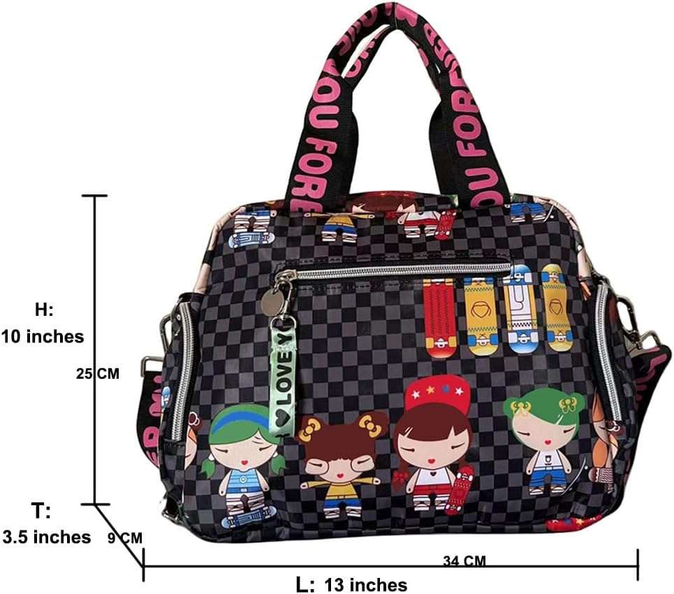 WENJHEN Women's Handbag Ladies Shoulder Bag Tote Bag Girl Crossbody Purse Multiple Pockets Nylon - Image 5