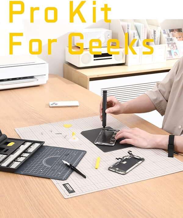 Fanttik Electric Screwdriver Kit, Precision Screwdriver Set, 64 Magnetic Bits, 12 Types Fix Tools, 0.05/0.2 N.m, Repair Tool for Phone Laptop Watch Electronics - E1 NEX Workstation - Image 4