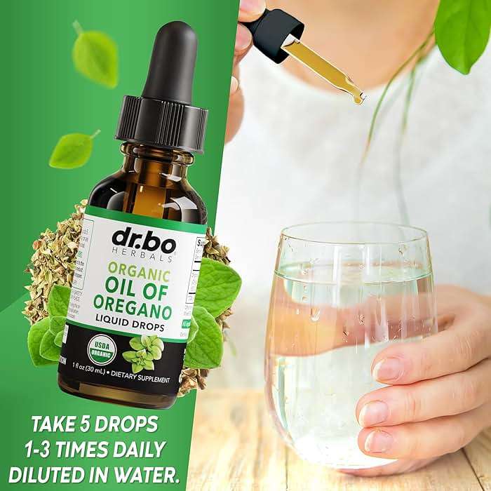 Oregano Oil Organic Liquid Drops - 6 Month Supply Organic Oil of Oregano Drops Liquid Tincture Extract, Cleanse, Detox, Immune Support, Digestive Gut Health - Pure Vegan Non-GMO Herbal Tincture 1 oz - Image 7
