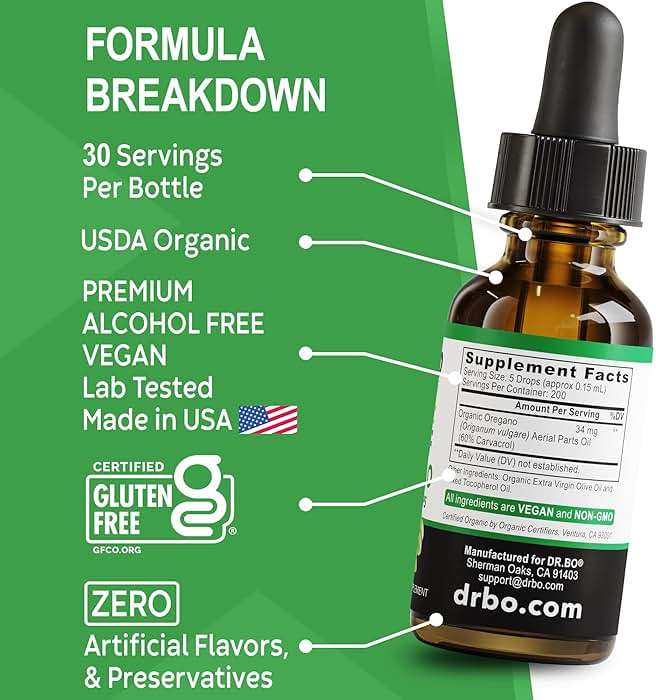 Oregano Oil Organic Liquid Drops - 6 Month Supply Organic Oil of Oregano Drops Liquid Tincture Extract, Cleanse, Detox, Immune Support, Digestive Gut Health - Pure Vegan Non-GMO Herbal Tincture 1 oz - Image 8
