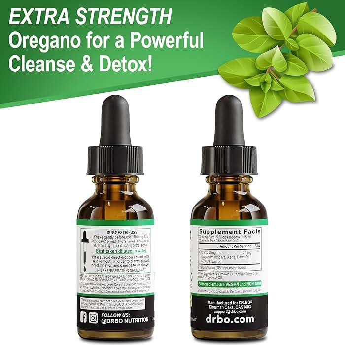 Oregano Oil Organic Liquid Drops - 6 Month Supply Organic Oil of Oregano Drops Liquid Tincture Extract, Cleanse, Detox, Immune Support, Digestive Gut Health - Pure Vegan Non-GMO Herbal Tincture 1 oz - Image 9