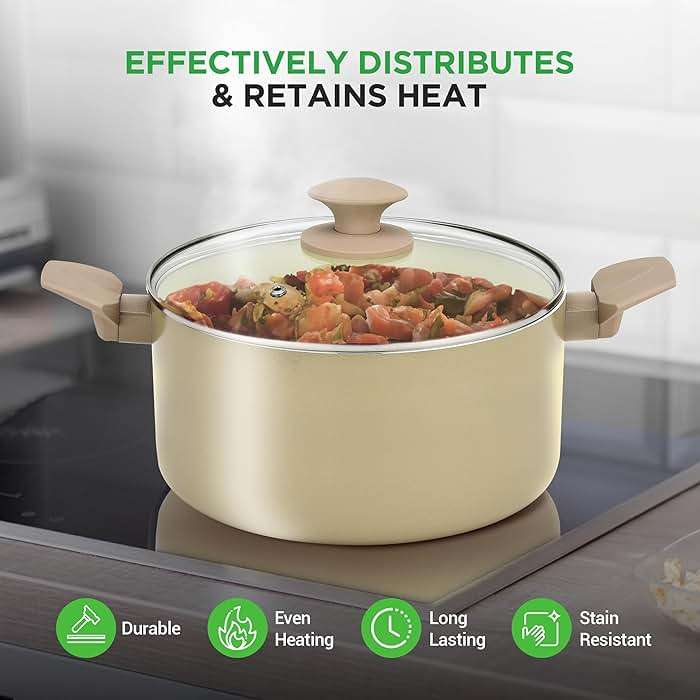 Nutrichef 54-Piece Marble Non-Stick Cookware and Bakeware Set, Professional Home Kitchen Collection with Multi-Sized Pots and Pans Set, and Heat-Resistant Tools - Image 5