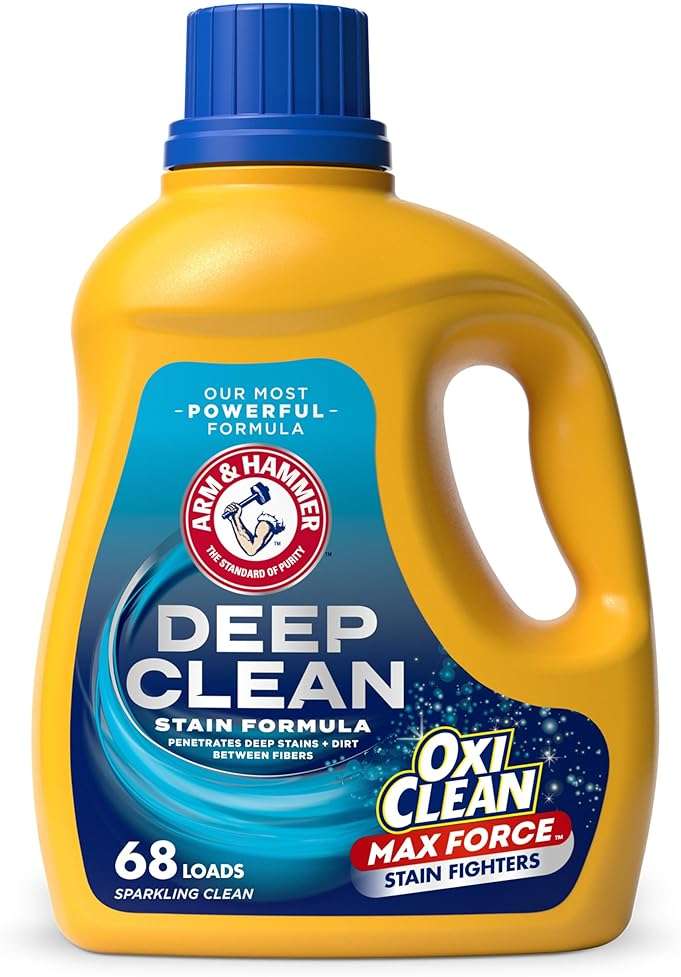 ARM & HAMMER Deep Clean Stain Formula, Liquid Laundry Detergent, 102 fl oz, 68 Loads - Image 1