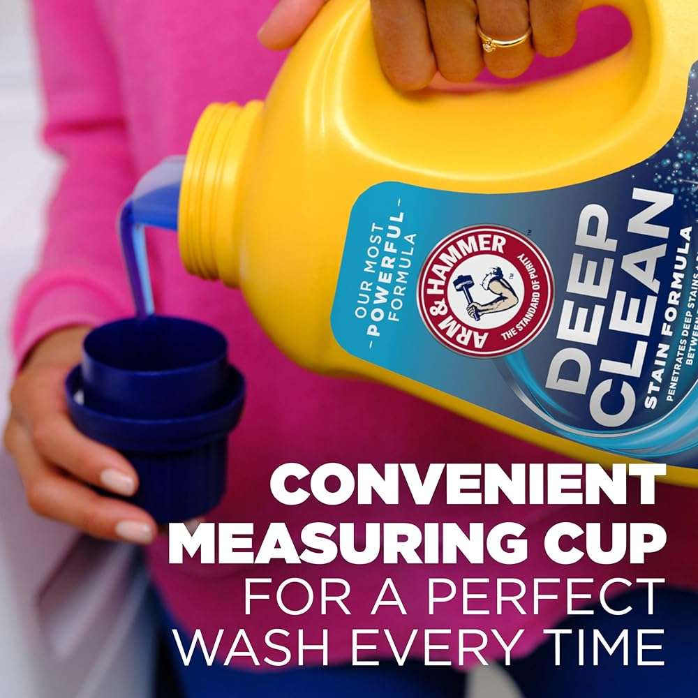 ARM & HAMMER Deep Clean Stain Formula, Liquid Laundry Detergent, 102 fl oz, 68 Loads - Image 9