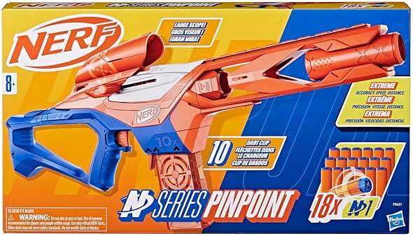 Nerf N Series Pinpoint Dart Blaster, 18 N1 Darts Compatible Only N Series Blasters, 10-Dart Clip, Blaster Gifts for Kids - Image 3