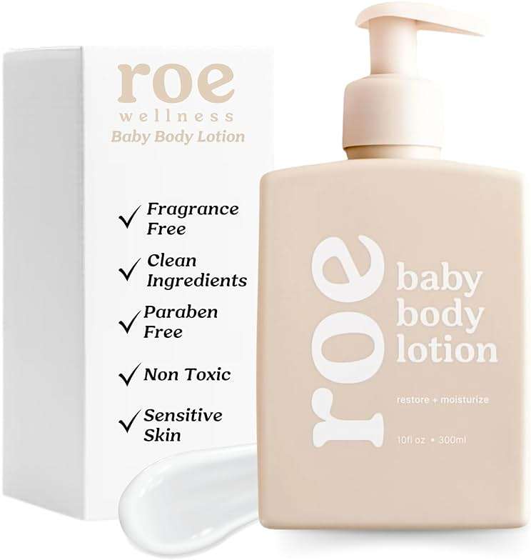 Roe Wellness- Baby Lotion Moisturizer Fragrance-Free | Great For Sensitive Skin Lightweight Moisturizing Lotion | For Babies, Infants, Kids and More - Image 1