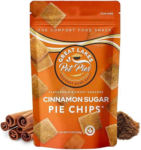 Great Lakes Pot Pies - Cinnamon Sugar Pie Chips - Crunchy Cookie Crisp - Buttery Cinnamon Snacks for Adults & Kids - Cinnamon Crackers - 1 Pack - Image 7