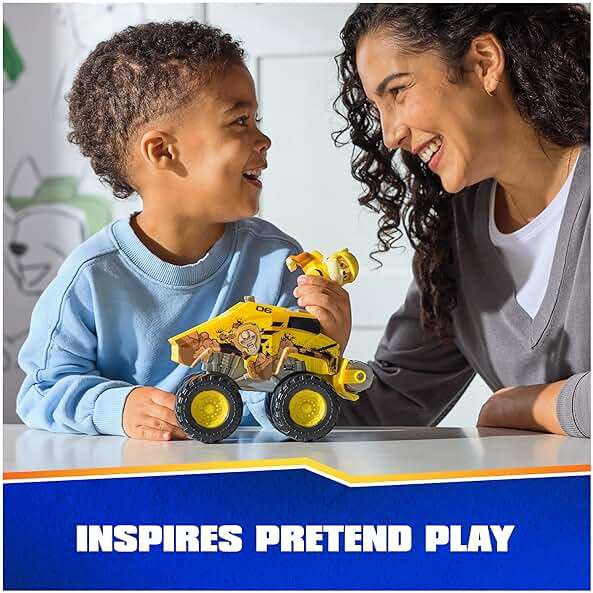 Paw Patrol: Rescue Wheels Rubble’s Bulldozer, Toy Truck with Vehicle Transformation and Collectible Action Figure, Kids Toys for Boys & Girls Ages 3+ - Image 2