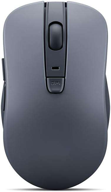 Lenovo Bluetooth Silent Mouse (WL300) - 5 Button Computer Mouse with Silent Left & Right Click – Sculpted Grip, Microsoft Swift Pair, Up to 1600 DPI (Grey) - Image 1