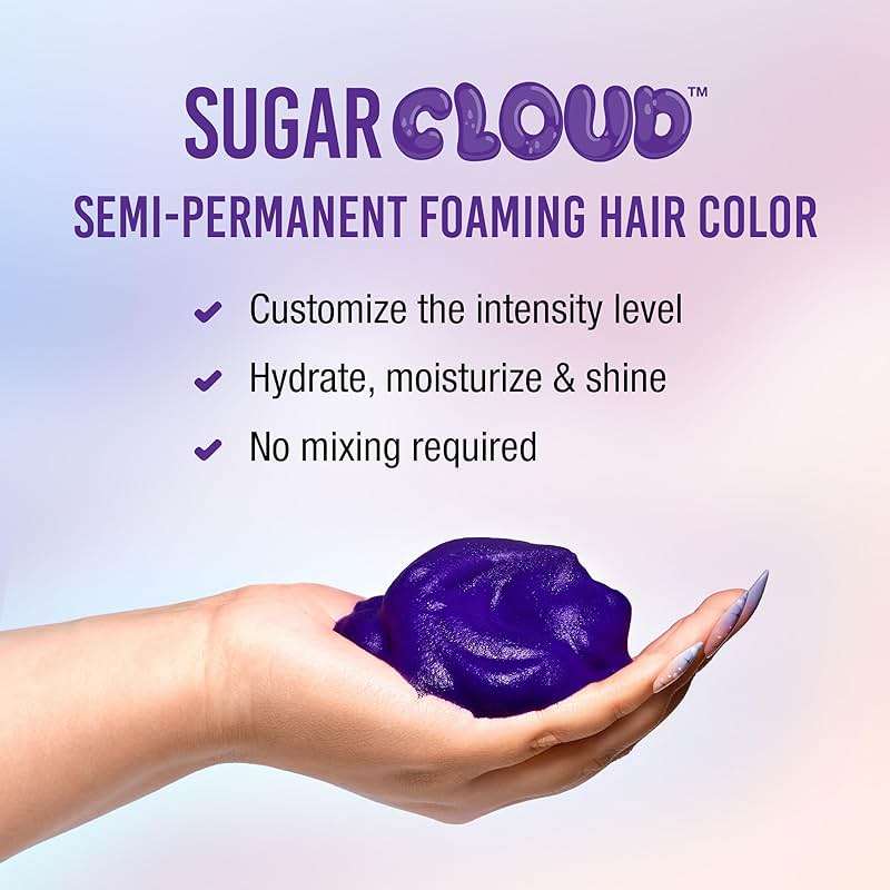 Punky Sugar Cloud Semi-Permanent Foam Hair Color, Poprock - Vibrant Hair Dye for Long-Lasting Color, Easy Application Foam Hair Dye, 6 fl oz. - Image 3