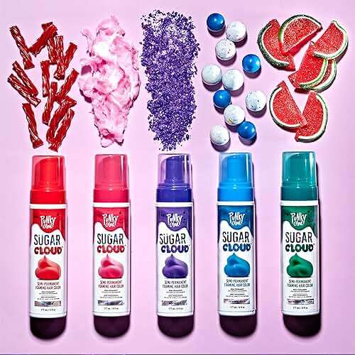 Punky Sugar Cloud Semi-Permanent Foam Hair Color, Poprock - Vibrant Hair Dye for Long-Lasting Color, Easy Application Foam Hair Dye, 6 fl oz. - Image 8