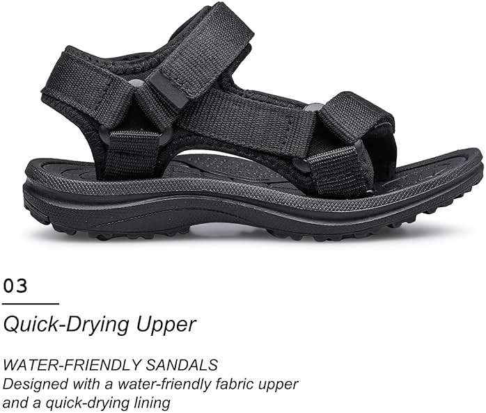 vibdiv Boys Girls Sandals Open-Toe Summer Outdoor Unisex Child Sport Sandals Athletic Lightweight(Toddler/Little Kid/Big Kid) - Image 6